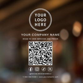 Firmenlogo Social Media Erstelle Deinen QR-Code Fensteraufkleber