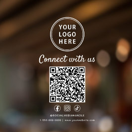 Firmenlogo Social Media Erstelle Deinen QR-Code Fensteraufkleber