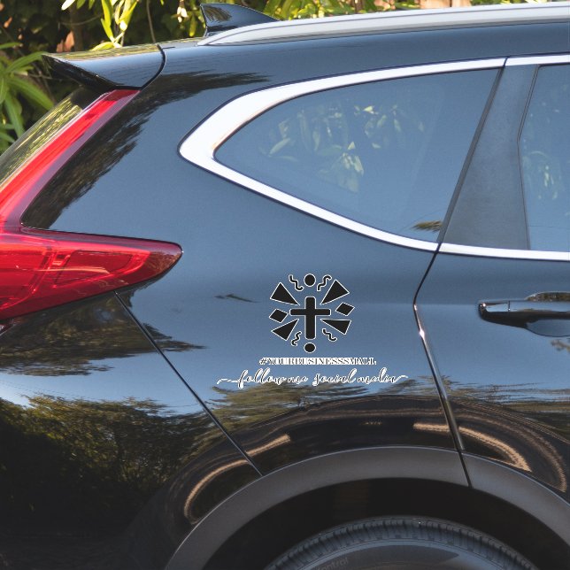 Firmenlogo Social Media Marketing Vertrauensticker Aufkleber (Auto Seite)