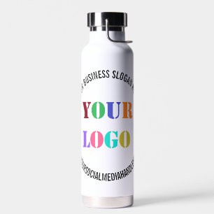 Firmenlogo Social Media Wasserflasche Trinkflasche