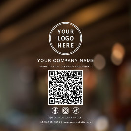 Firmenlogo Soziale Medien Erstellen Sie Ihren QR-C Fensteraufkleber