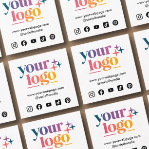 Firmenlogo - soziale Medien Quadratische Visitenkarte