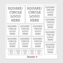 Firmenlogo | Square or Circle Shape Easy Upload Aufkleber