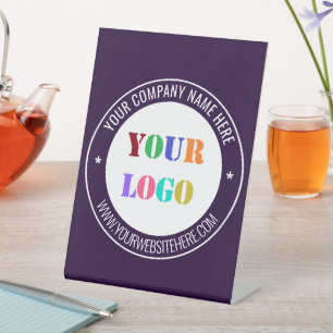 Firmenlogo Text Geschäftsleute Muster-Signatur Sockelschild