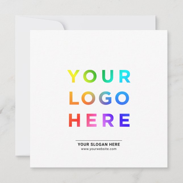 Firmenlogo Text moderne Einladungskarten (Vorderseite)