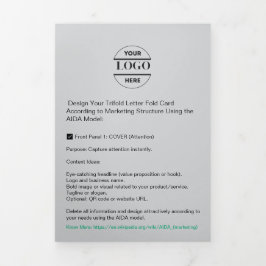 Firmenlogo & Text Moderne Trifold Broschüre