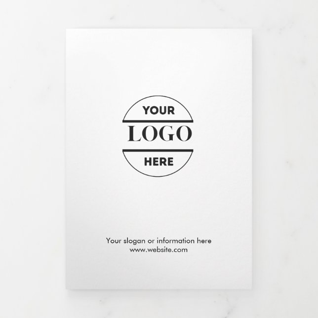 Firmenlogo & Text Moderne Trifold Broschüre (Cover)