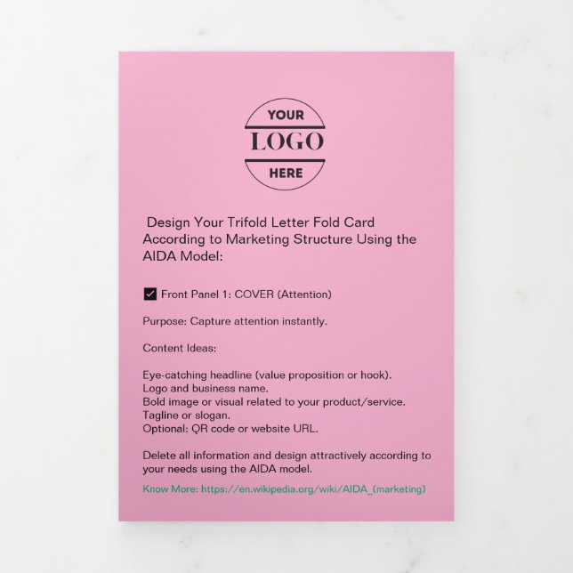 Firmenlogo & Text Moderne Trifold Broschüre (Cover)