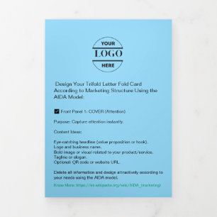 Firmenlogo & Text Moderne Trifold Broschüre