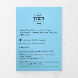 Firmenlogo & Text Moderne Trifold Broschüre