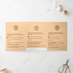 Firmenlogo & Text Moderne Trifold Broschüre