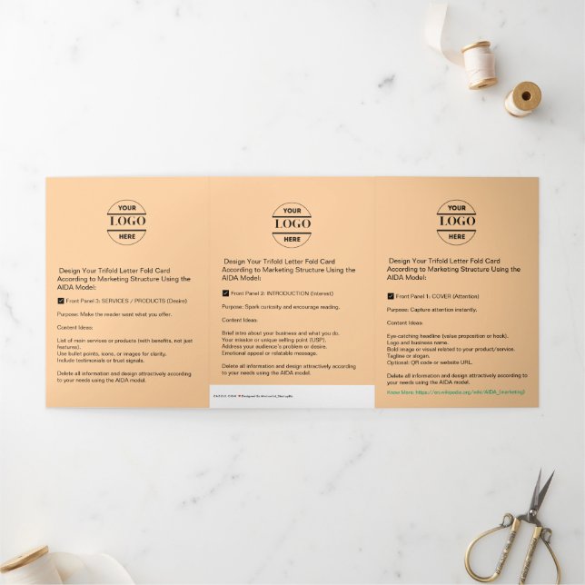 Firmenlogo & Text Moderne Trifold Broschüre (Außenbereich)