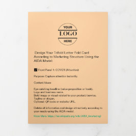 Firmenlogo & Text Moderne Trifold Broschüre