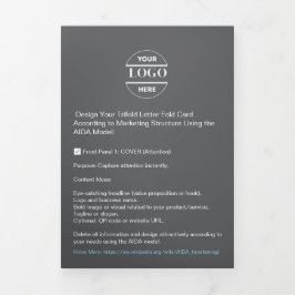 Firmenlogo & Text Moderne Trifold Broschüre