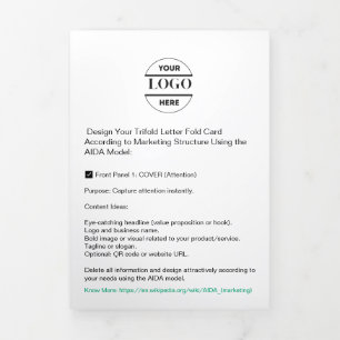 Firmenlogo & Text Moderne Trifold Broschüre