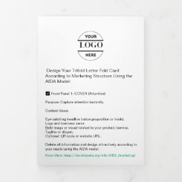 Firmenlogo & Text Moderne Trifold Broschüre