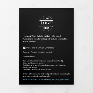 Firmenlogo & Text Moderne Trifold Broschüre