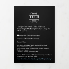 Firmenlogo & Text Moderne Trifold Broschüre