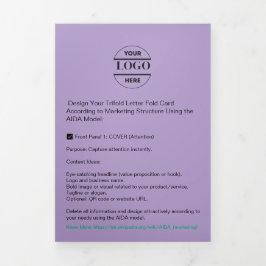 Firmenlogo & Text Moderne Trifold Broschüre