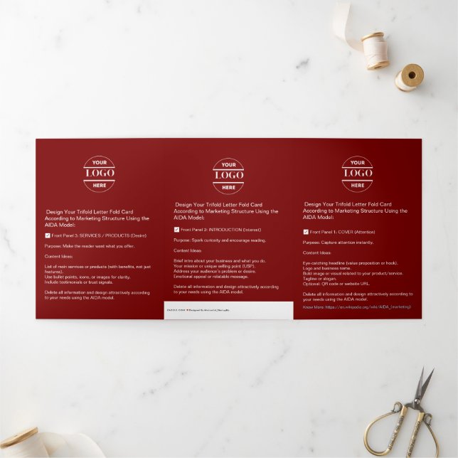 Firmenlogo & Text Moderne Trifold Broschüre (Außenbereich)