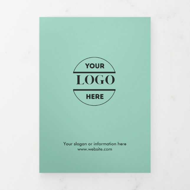 Firmenlogo & Text Moderne Trifold Broschüre Dreifach Gefaltete Einladung (Cover)