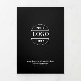 Firmenlogo & Text Moderne Trifold Broschüre Dreifach Gefaltete Einladung