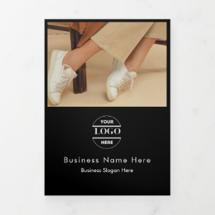 Firmenlogo & Text Moderne Trifold Broschüre Dreifach Gefaltete Einladung
