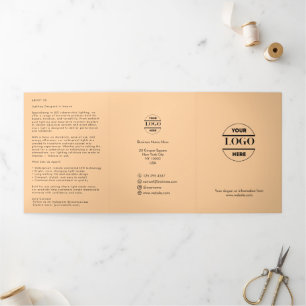 Firmenlogo & Text Moderne Trifold Broschüre Dreifach Gefaltete Einladung