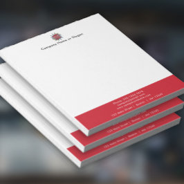 Firmenlogo und Adressaufladung Notizblock