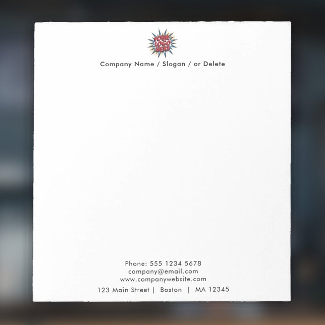 Firmenlogo und Adresse Upload Notepad Notizblock (Von Creator hochgeladen)