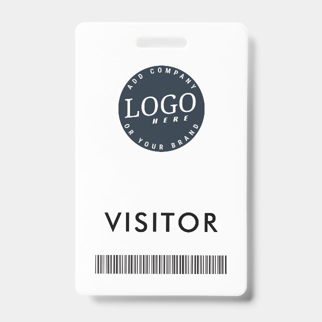 Firmenlogo und Barcode-Visitenkarte Ausweis (Vorderseite)