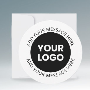 Firmenlogo und bearbeiteter Text, weiß und schwarz Feiertagskarte