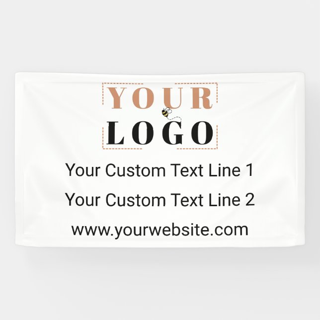 Firmenlogo und benutzerdefinierter Text Banner (Horizontal)