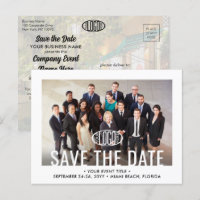Firmenlogo und Foto Save the Date