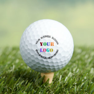 Firmenlogo und Golf-Bälle für den Text Golfball