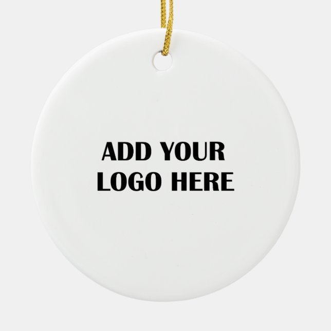 Firmenlogo und Informationen Kundengeschenk Keramik Ornament (Vorne)