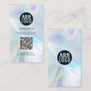 Firmenlogo und QR-Code DIY Coworker Holographisch Visitenkarte
