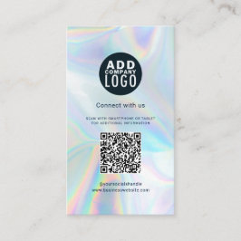 Firmenlogo und QR-Code DIY Coworker Holographisch Visitenkarte