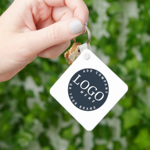 Firmenlogo und QR-Code Mitarbeiter Schlüsselanhänger