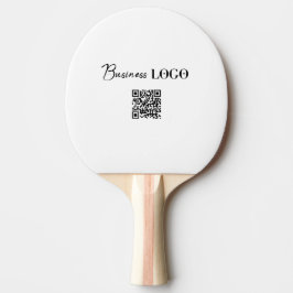 Firmenlogo und QR-Code Tischtennis Schläger
