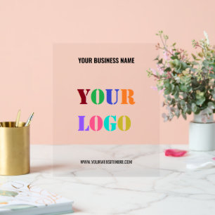 Firmenlogo und Text-Akryllische Beschriftung Acrylschild