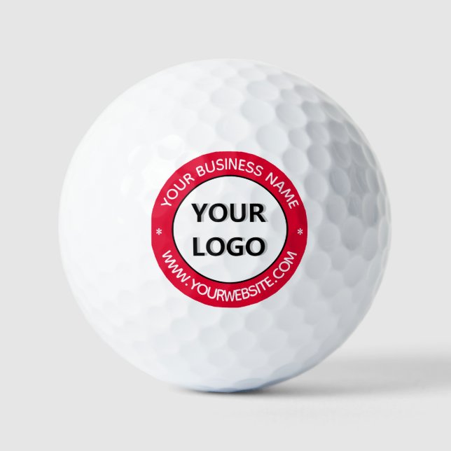 Firmenlogo und Text-Briefmarke - Golfbälle (Vorderseite)