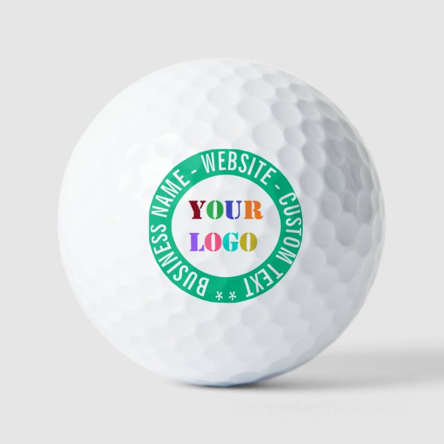 Firmenlogo und Text-Briefmarke Vorlage für Golfbäl Golfball (Vorderseite)