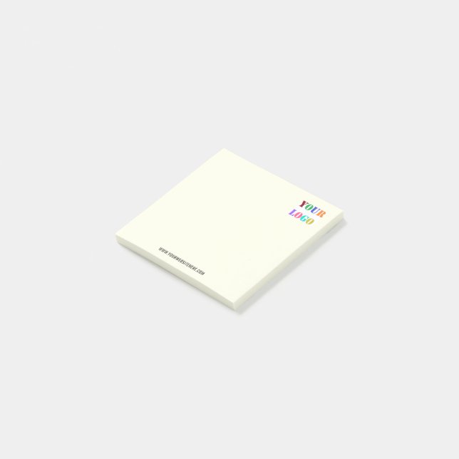 Firmenlogo und Text-Business-Post-it®-Hinweise Post-it Klebezettel (angewinkelt)