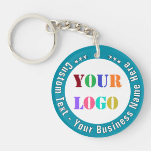 Firmenlogo und Text-Business-Schlüsselanhänger Schlüsselanhänger