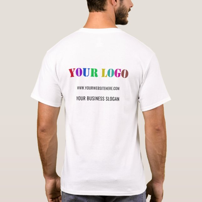 Firmenlogo und Text - Ihr Business-T - Shirt (Rückseite)