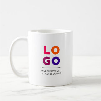 Firmenlogo und Text Kaffeetasse