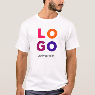 Firmenlogo und Text T-Shirt