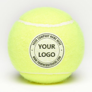 Firmenlogo und Text Tennisbälle Beispiel