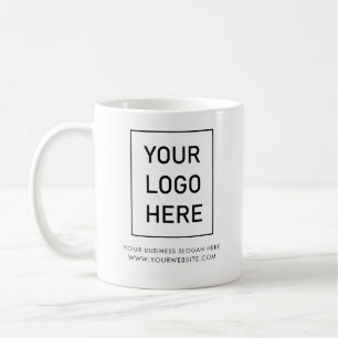Firmenlogo und Textfirma Elegant Minimalistisch Kaffeetasse